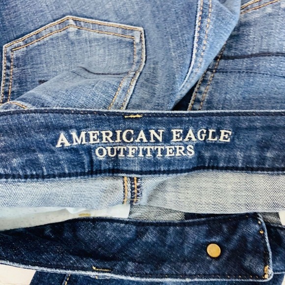 Womens American Eagle Outfitters Jegging Super Stretch Denim Blue Jeans Size 6 L - Picture 6 of 9